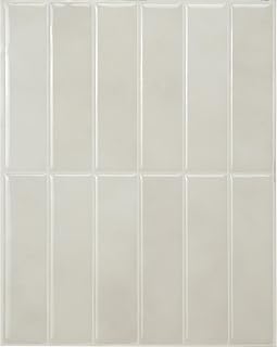 Smart Tiles Peel & Stick Backsplash - 5 Sheets 11.43x9" 3D Gel-O Adhesive Tiles for Kitchen Bathroom Walls