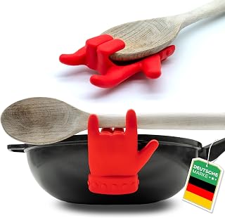 Netrox - Kochlöffelhalter - einfach an Topf befestigen - Hitzebeständig und BPA-Frei - Küchen Gadgets, Löffelablage, Kochlöffelablage, Küchenutensilien, Küchenhelfer, Gadget, Kochlöffel Halter