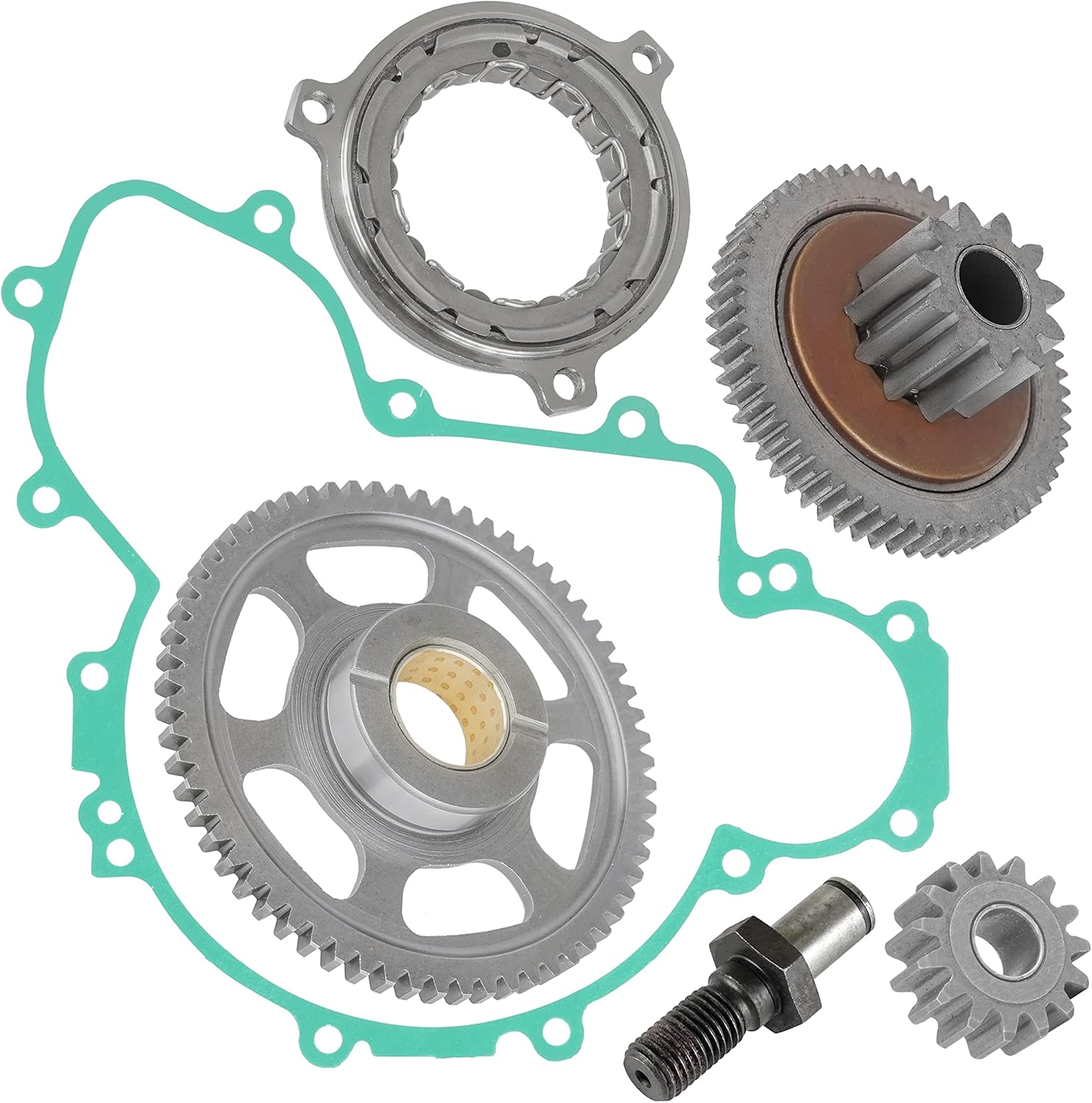 Caltric Starter Clutch Idler Gear Compatible with Polaris RZR XP 900 2011 2012 Torque Limit Shaft