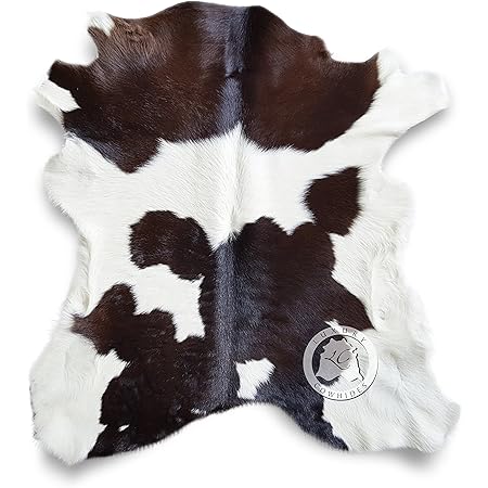 Amazon.com: Genuine Calfskin Black and White Calfskin Calf Hide Cow ...