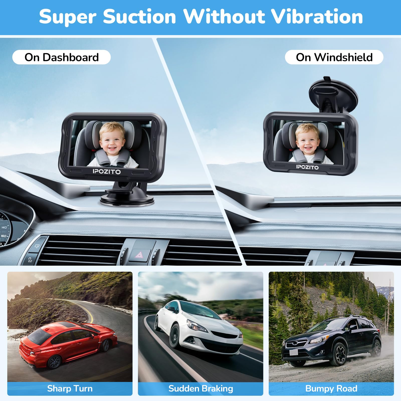 Caméra de voiture pour bébé avec vision nocturne HD 1080P Koala pour garder votre bébé en sécurité et sourire, caméra arrière pour enfants, nouveau-nés, animaux domestiques ACZ439
