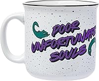 Vista 2 de Silver Buffalo - Taza grande de cerámica de Disney Villanos La Sirenita Ursula Almas Pobres Desafortunadas Glitter Camper, 20 onzas