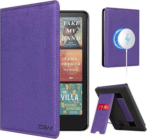 Miniatura 11 de CoBak Funda con soporte para Kindle Paperwhite 12.ª generación 2024 (7") y Kindle Colorsoft Signature Edition - Funda de piel sintética duradera con