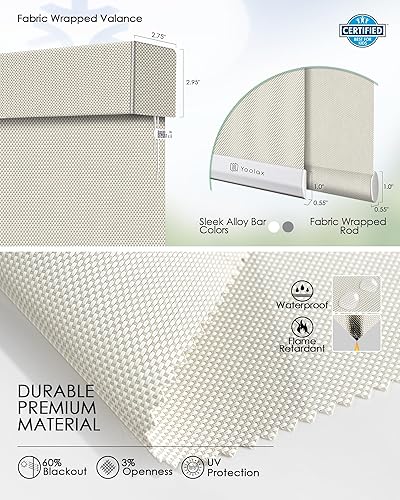 Miniatura 89 de Yoolax Persianas inteligentes, persianas enrollables motorizadas, persianas automáticas para ventanas, persianas motorizadas compatibles con Alexa