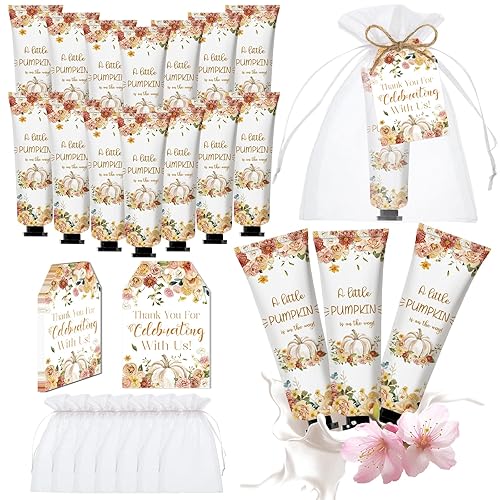 Miniatura 11 de 50 juegos de crema de manos de otoño a granel con una pequeña calabaza, regalos de fiesta de baby shower para invitados, despedida de soltera,