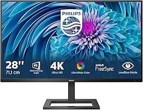 Philips 288E2A - 28 Inch 4K Monitor,60Hz, 4ms, IPS, AMD Freesync, Speakers, Flickerfree, Smart Image (3840 x 2160 , 300 cd/m², HDMI/DP)