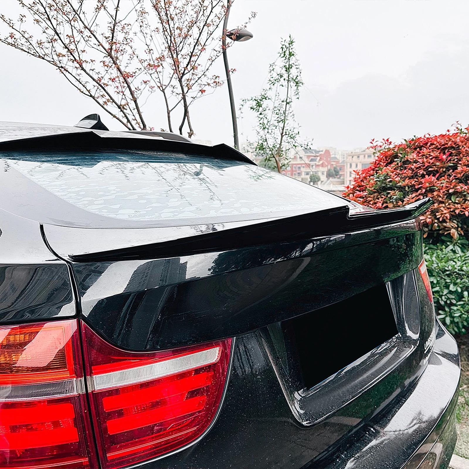 Becquet De Coffre Arrière ABS Noir Brillant - Pour BMW Série X X6 E71 (2008-2014) - Style Sportif, Aérodynamique