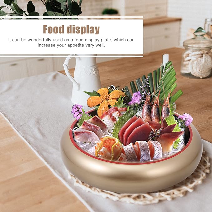 Plato Japonés Kichvoe para Sashimi 27 cm Redondo con Base de Madera miniatura 5