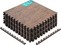 Yes4All EVA Interlocking Foam Mats - 24x24 Puzzle Tiles, 48 Sq Ft Coverage w/ Borders for Home Gym, Living Room, Garage Floor Protection