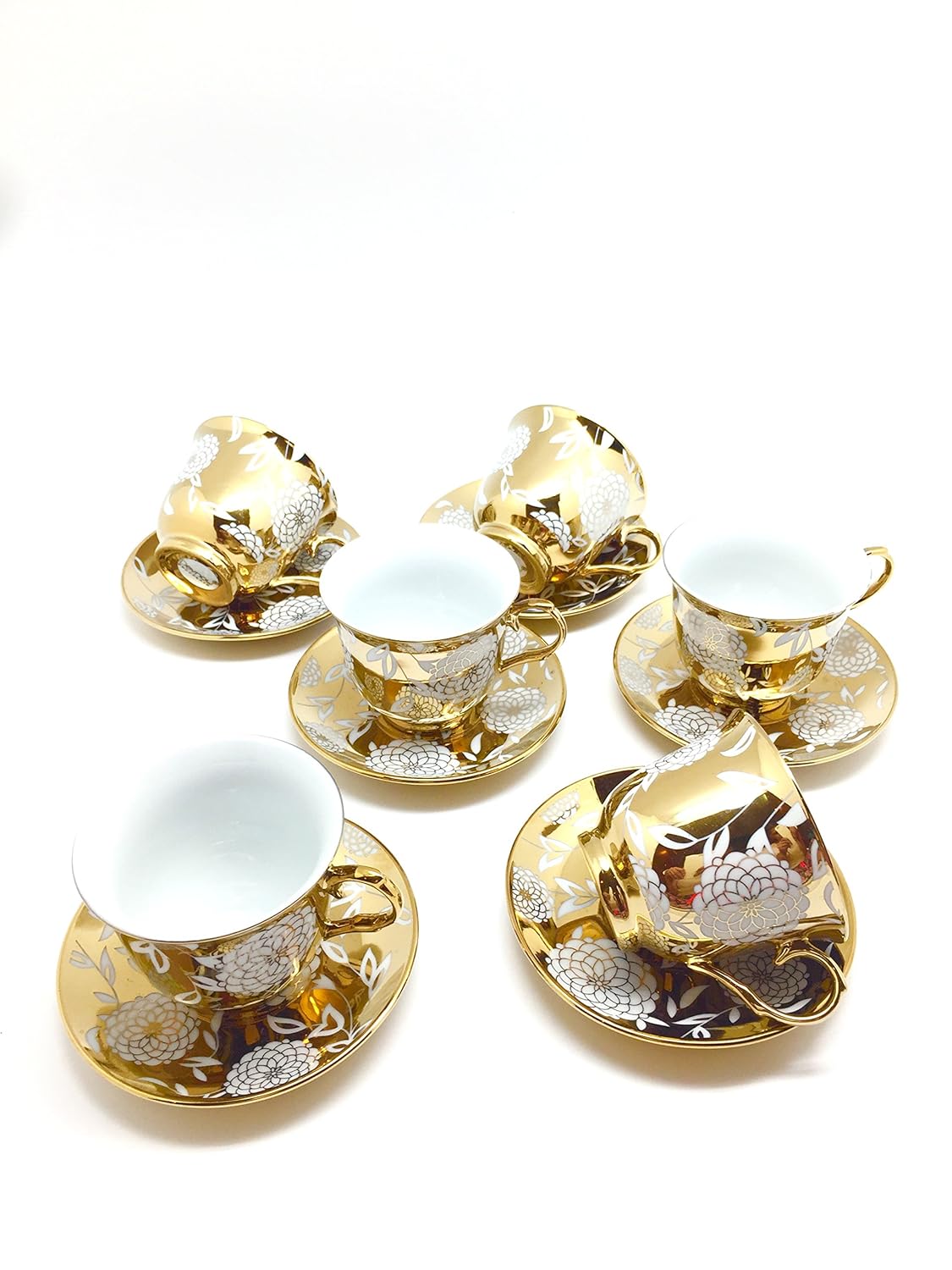 Buy Devnow Porcelain Covent Garden Tea Cup Saucer Set 180ml Online at