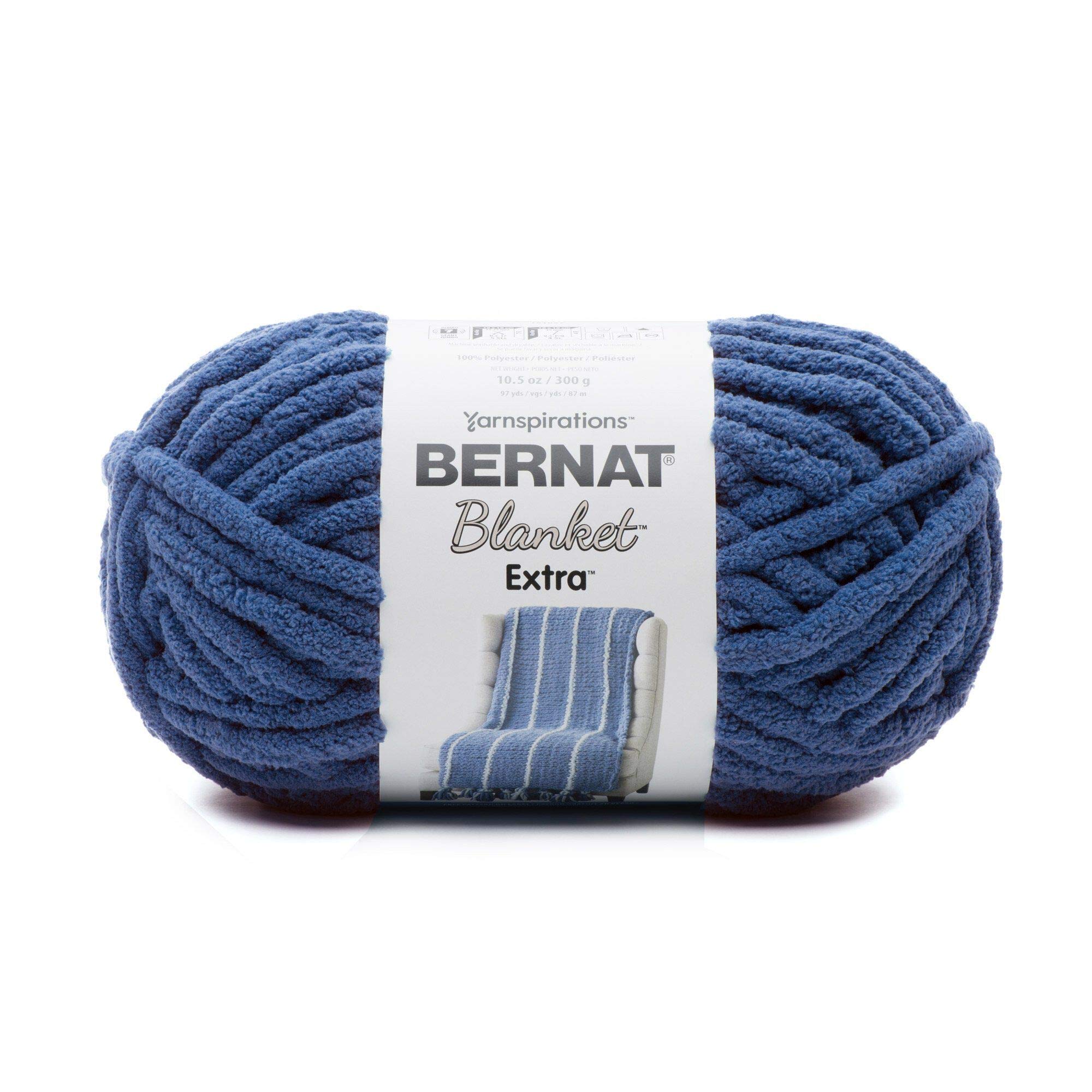 Lana Bernat Blanket Extra evita pasar frío tejiendo mantas de 300g Crisp Blue