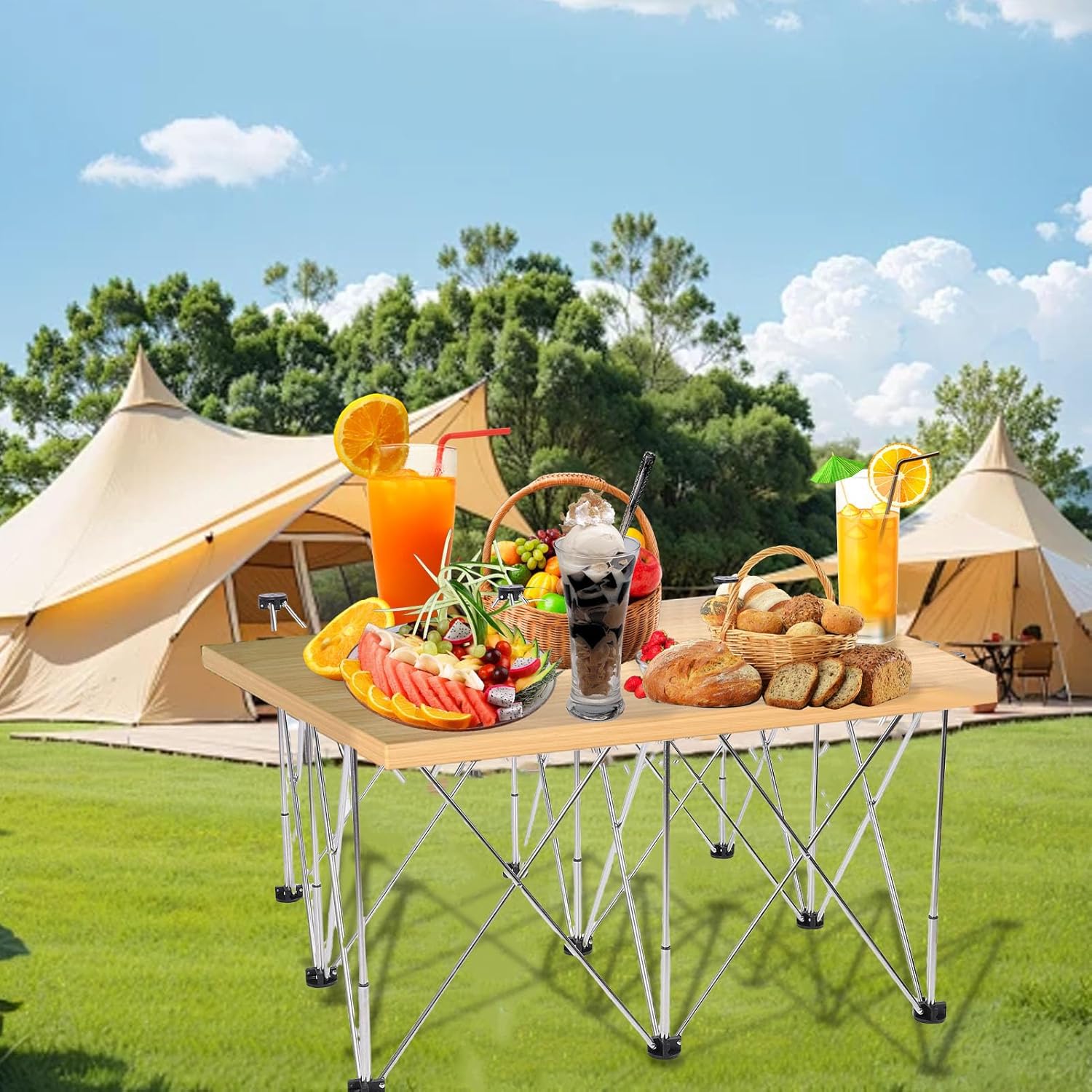 Jeffergarden Portable Workbench Leg Collapsible Workbench Stand Stainless Steel Folding Workstand 900KG Weight Capacity for Home and Job Site Woodworking