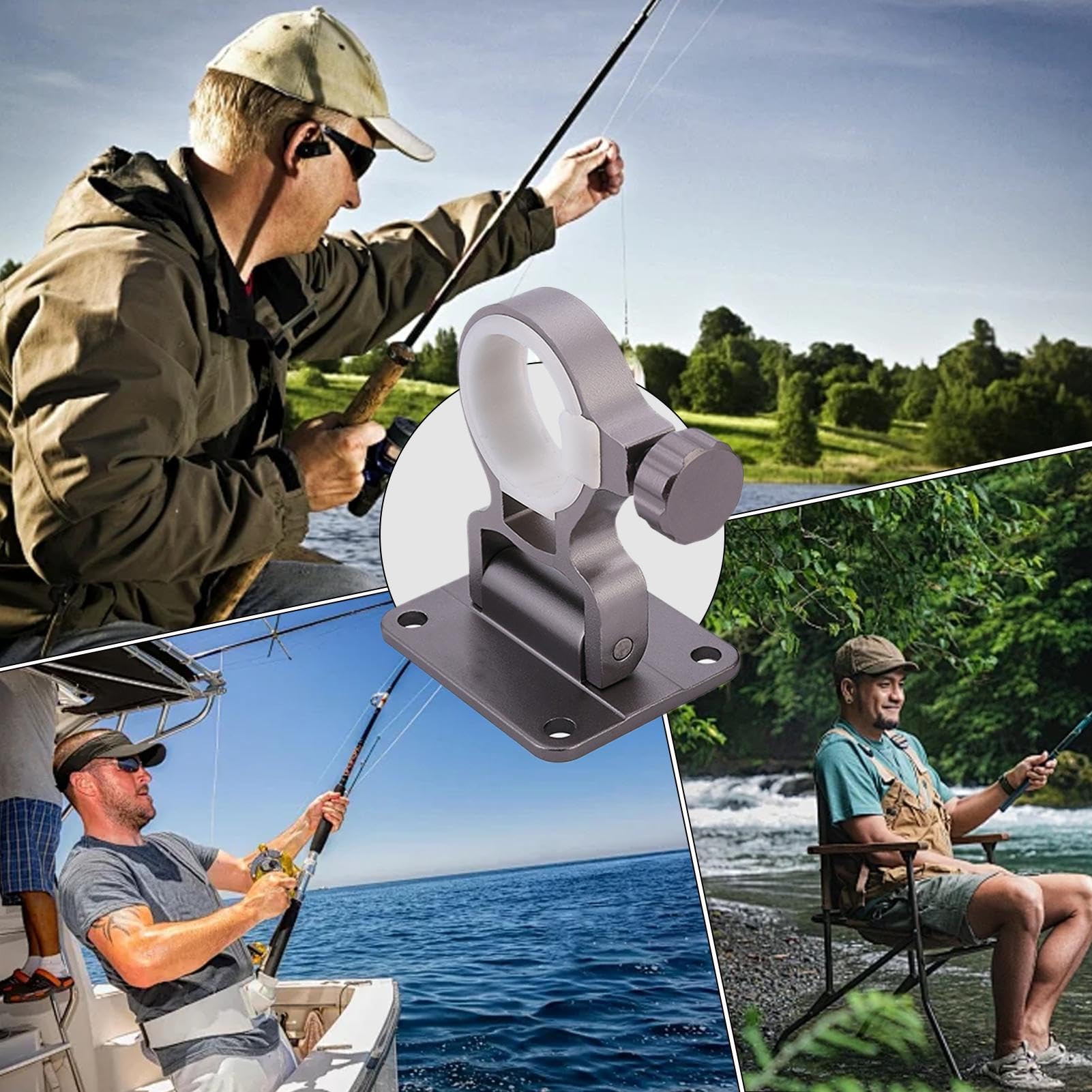 Boat Rod Holder Umbrella Mount - Universal Patio & Beach Umbrella Adapter