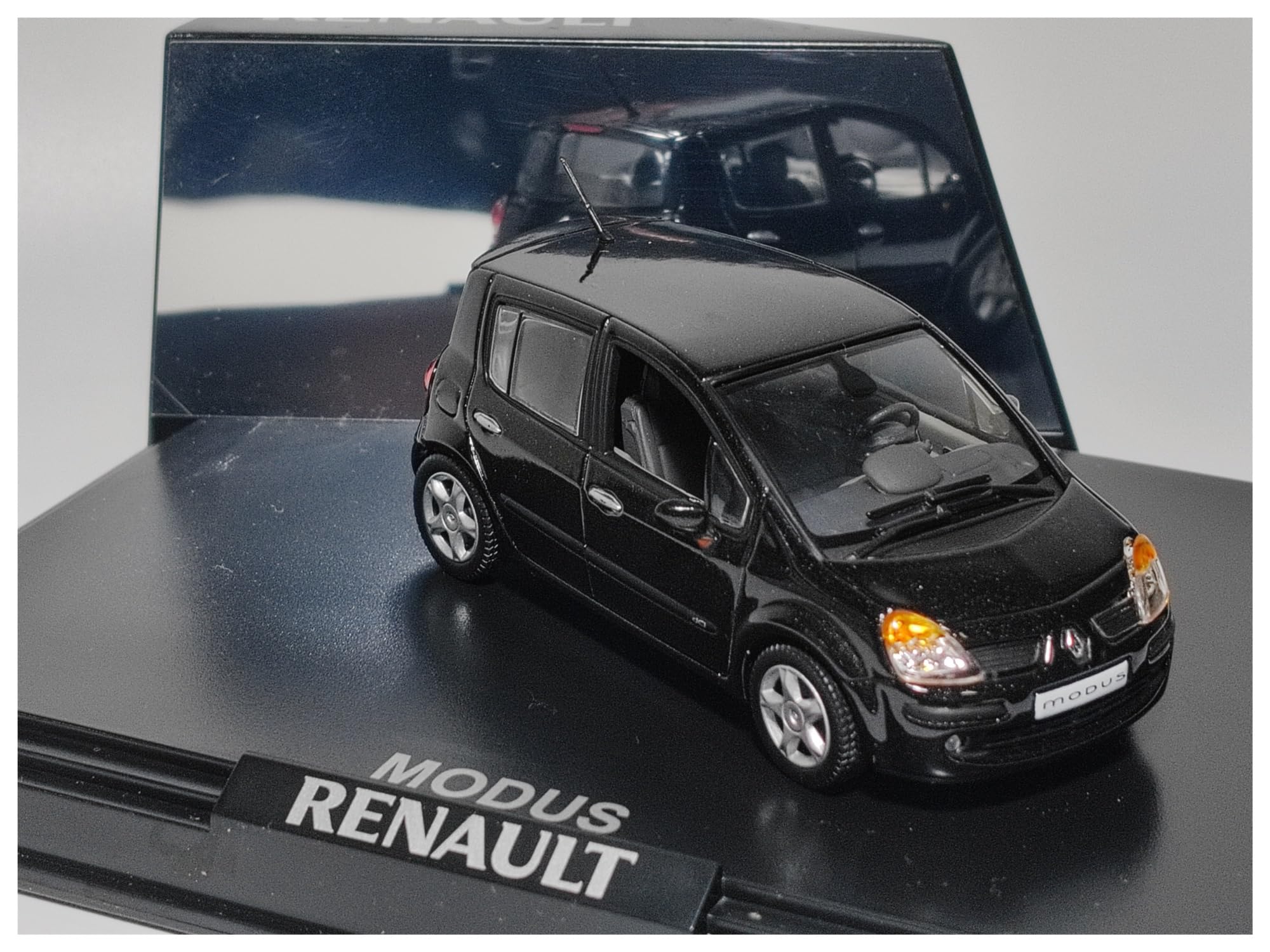 1 43 Per Renault Modus Berlina Nera In Lega Veicolo Miniatura Ornamenti Mini Veicoli Giocattoli