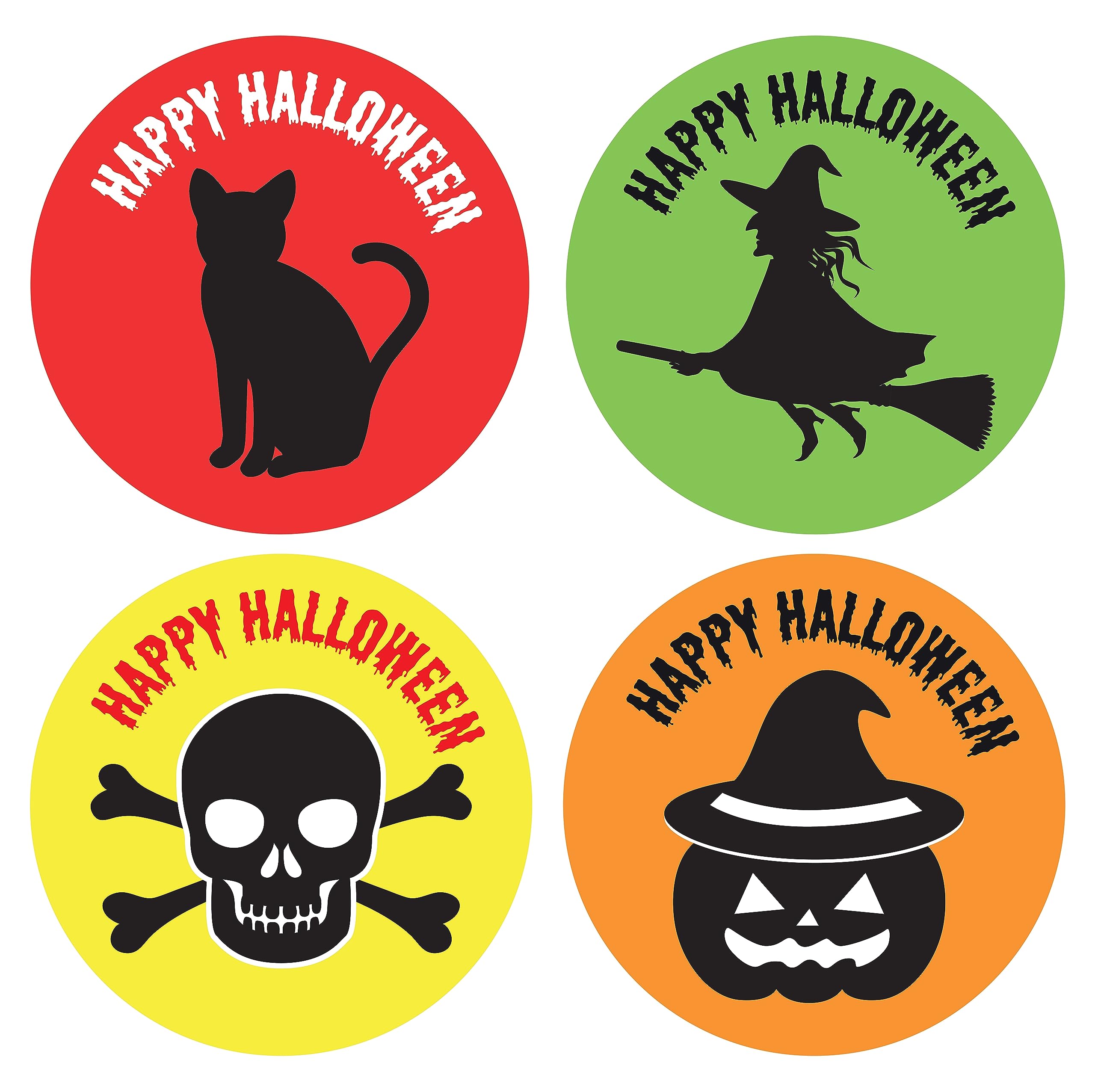 Sticker Time 144 Halloween Stickers - Trick Or Treat Spooky Silhouette Theme