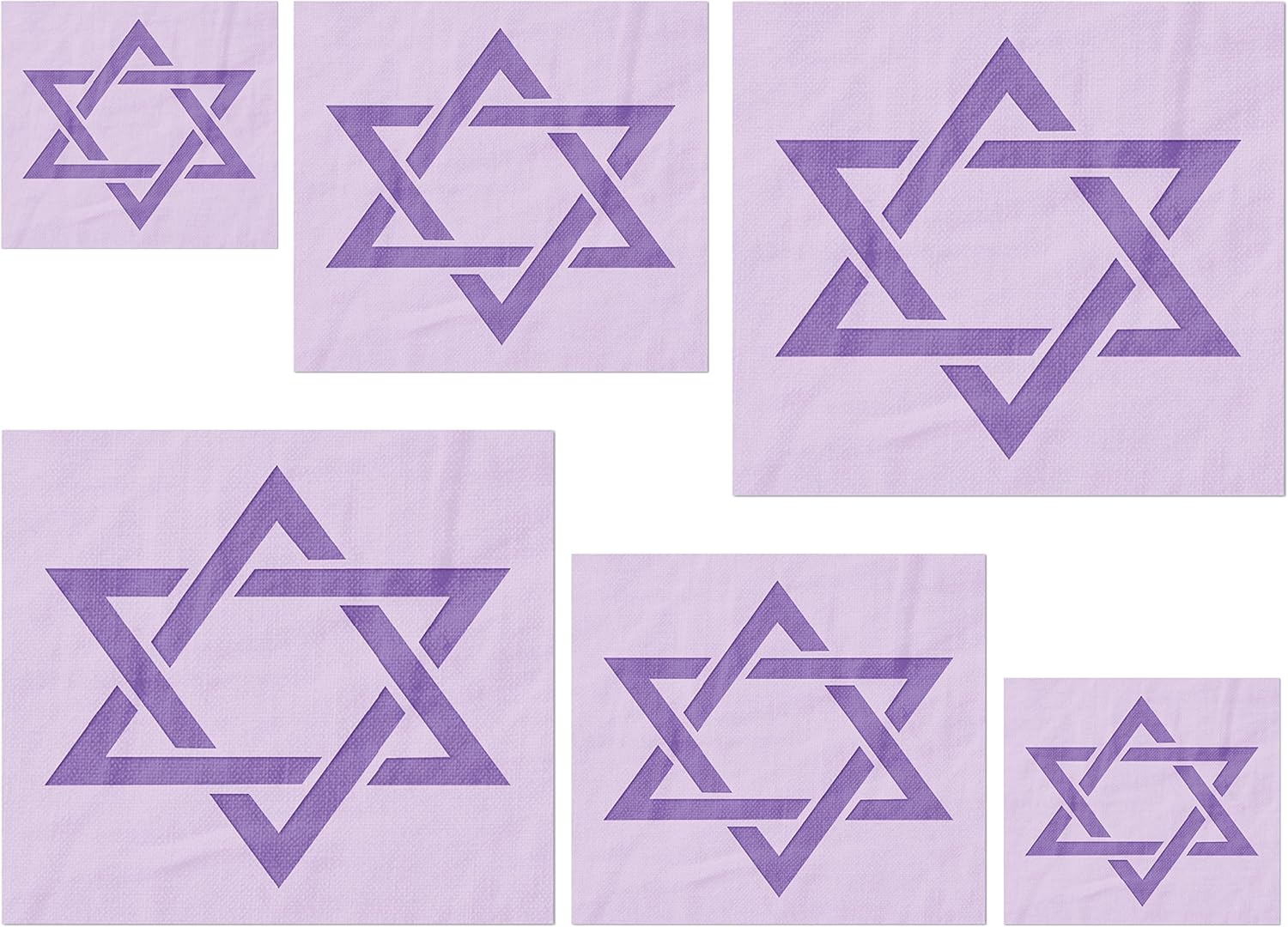 Stencil Stop Star of David Stencil - Reusable for DIY Projects, Painting, Drawing, Crafts - 14 Mil Mylar Plastic (16.5 x 18 inches)