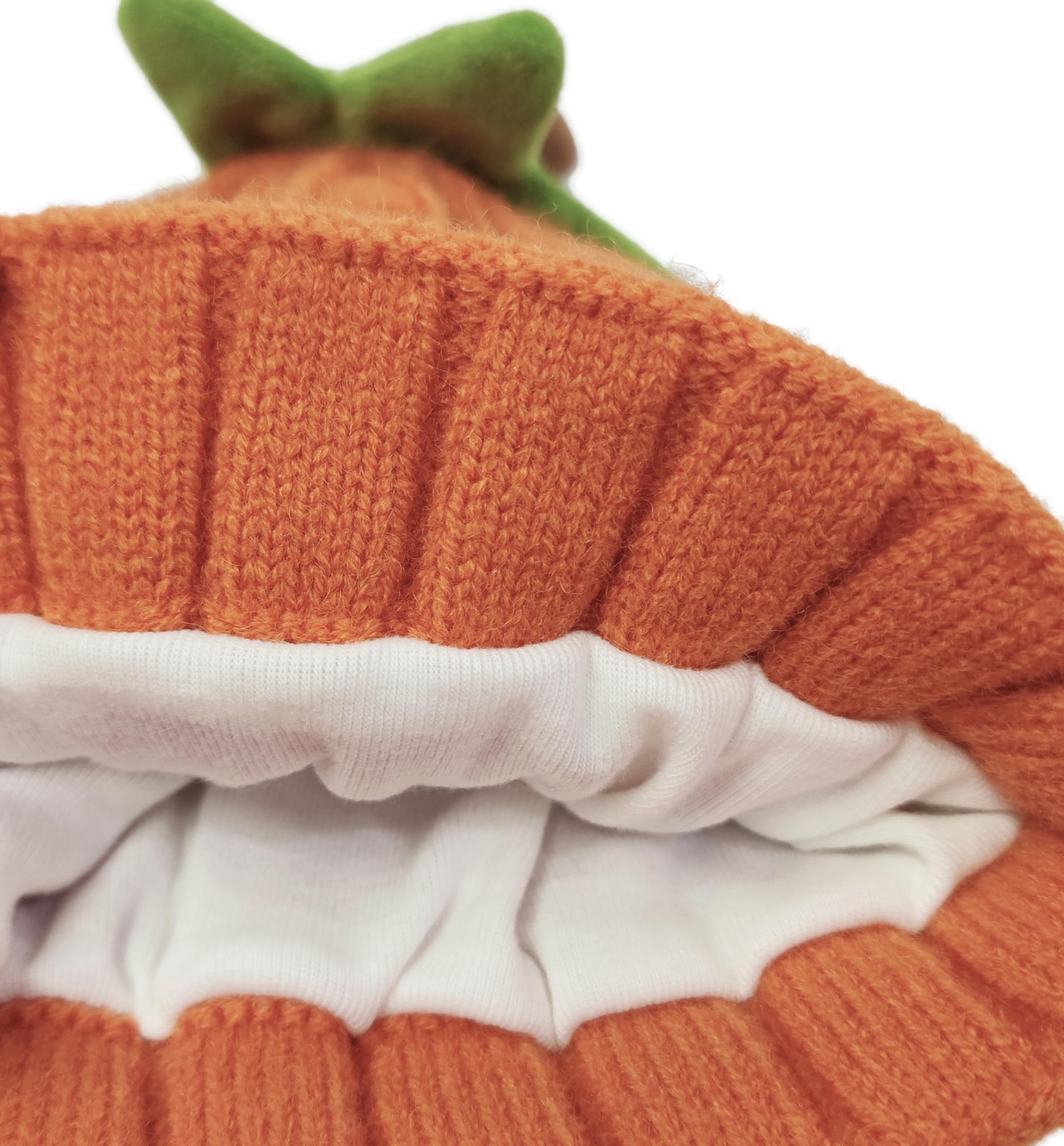 Gorro de punto grueso de invierno para bebés, niños y niñas, suave, cálido, lindo gorro de calabaza de Navidad, naranja/fiesta de bloques, talla única