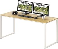 Vista 34 de SHW Mission - Escritorio para computadora de oficina en casa, 40 pulgadas, color negro