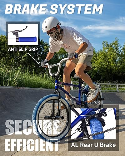 Miniatura 2 de Freestyle - Bicicletas BMX de 20 pulgadas para niños con 4 clavijas para adolescentes de 8 a 15 años, niños, niñas, principiantes con palanca,