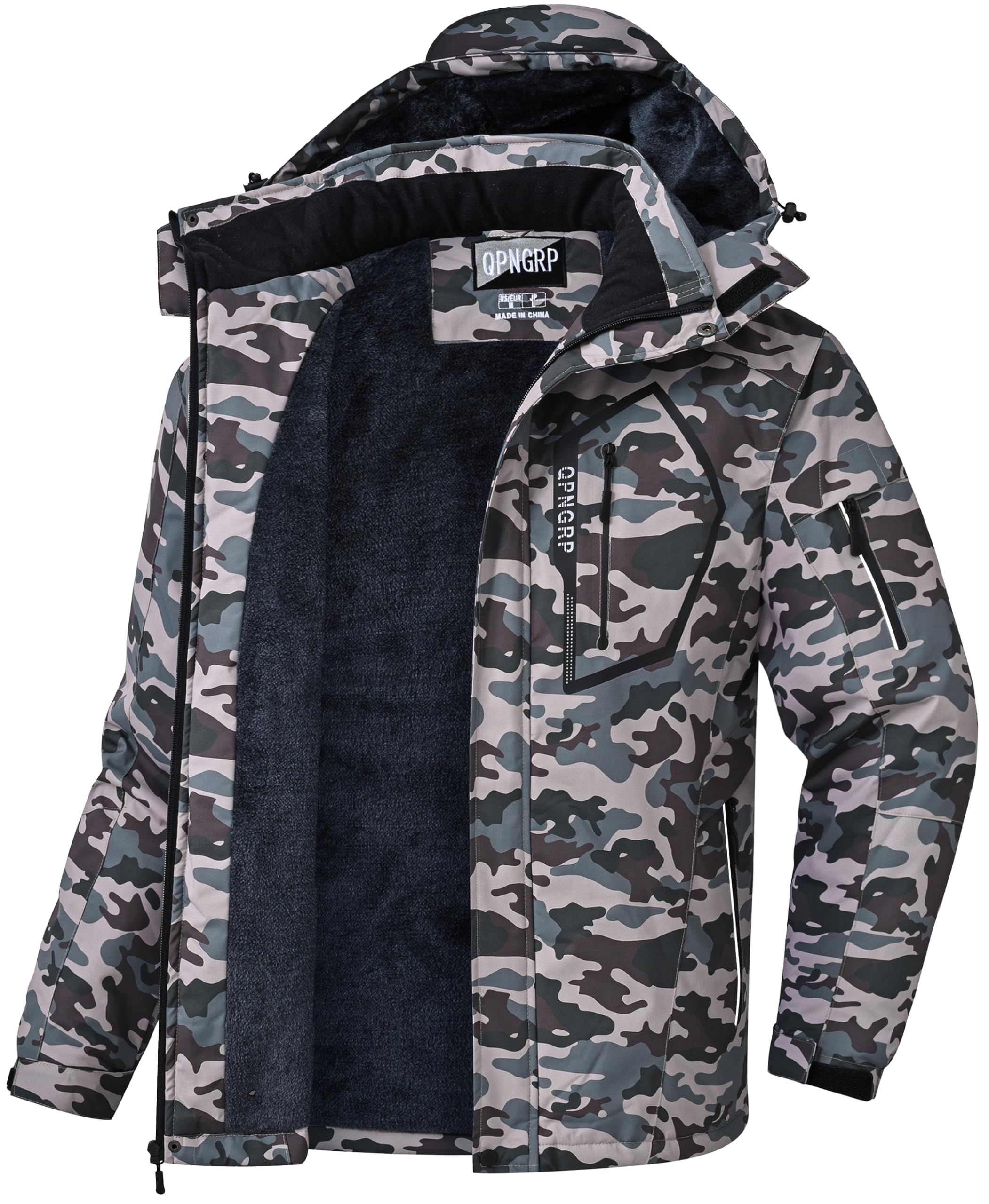 QPNGRP Men's Ski Jacket Winter Coat