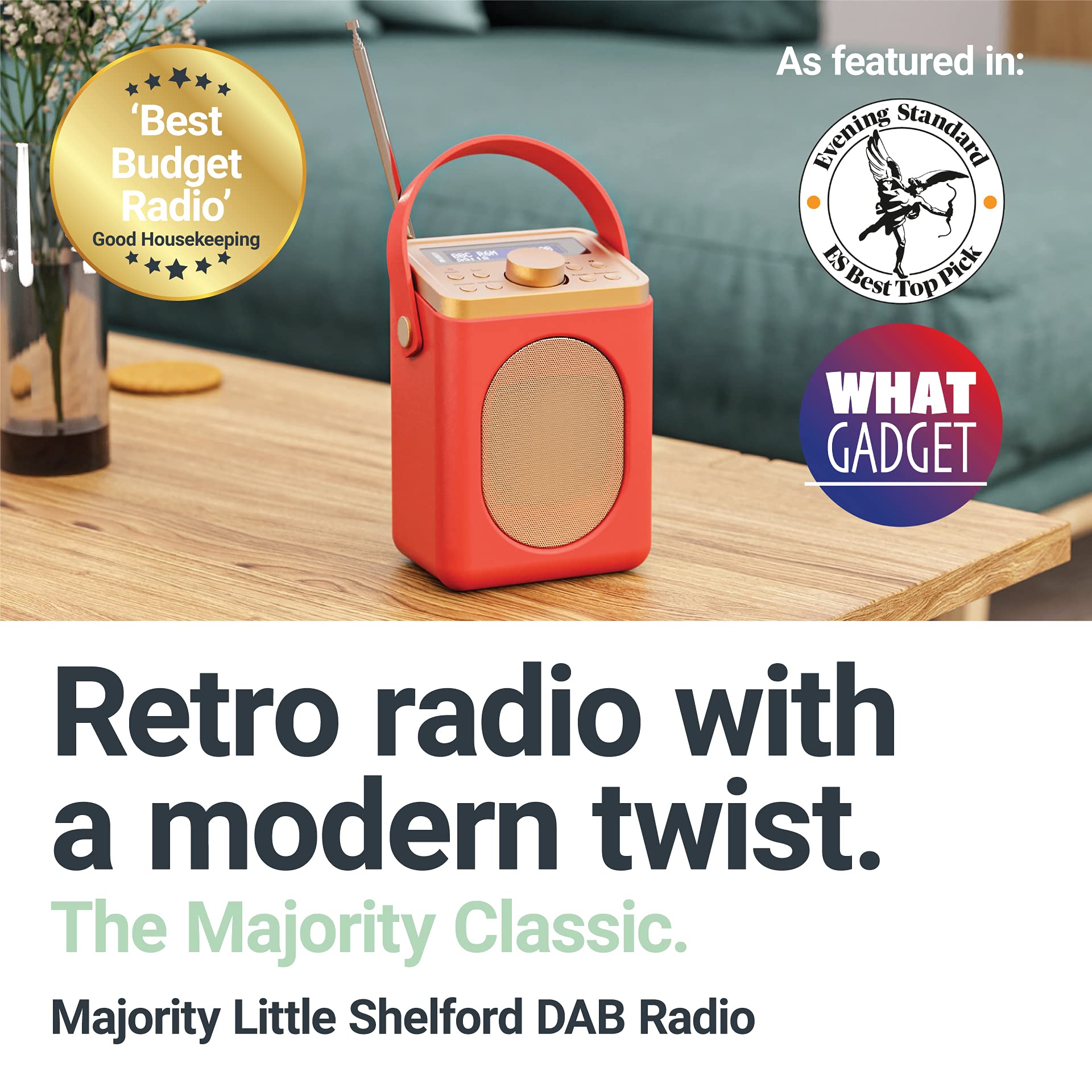 MAJORITY Little Shelford Portable Radio Bluetooth Connectivity FM
