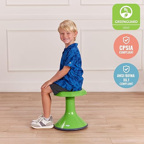 Miniatura 75 de ECR4Kids - Taburete oscilante activo ACE para niños y adultos, aula flexible y asientos en el hogar Verde,Berenjena,Verde (Grassy
