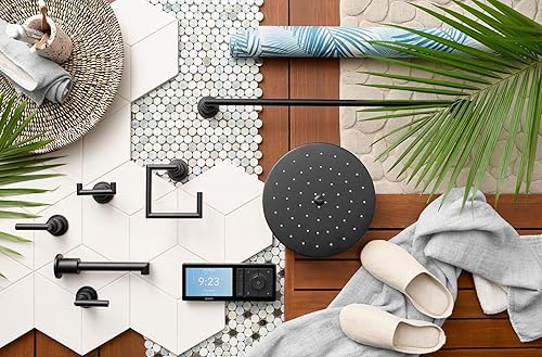 Miniatura 7 de Moen Mosaic Matte Black Round Two Function Body Spray, requiere válvula, TS1422BL