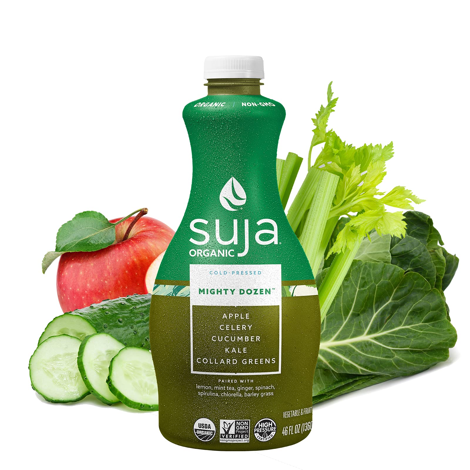 Buy Suja ColdPressed Mighty Dozen, Green Juice with Celery, Cucumber, Kale, Collard Greens