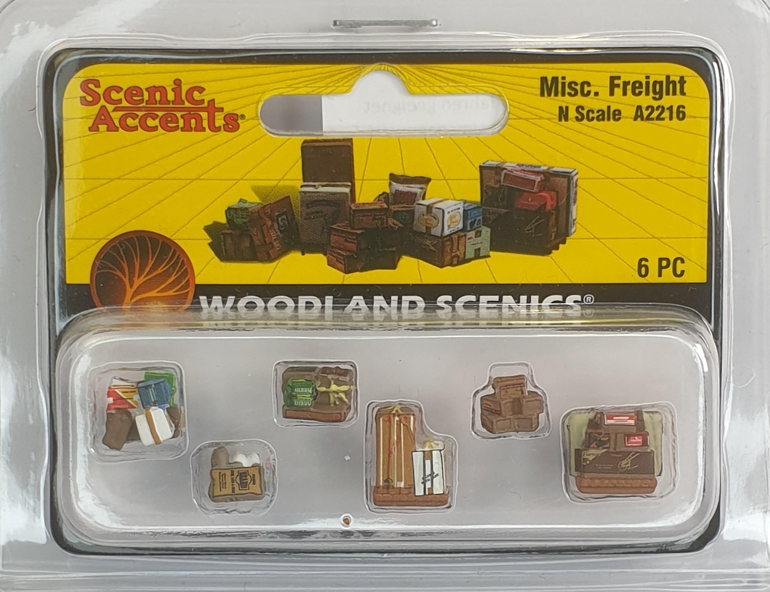 Woodland Scenics A2216 Loading Goods Various Boxes Suitcase Load Figures Track N 1:160 Misc. Freight