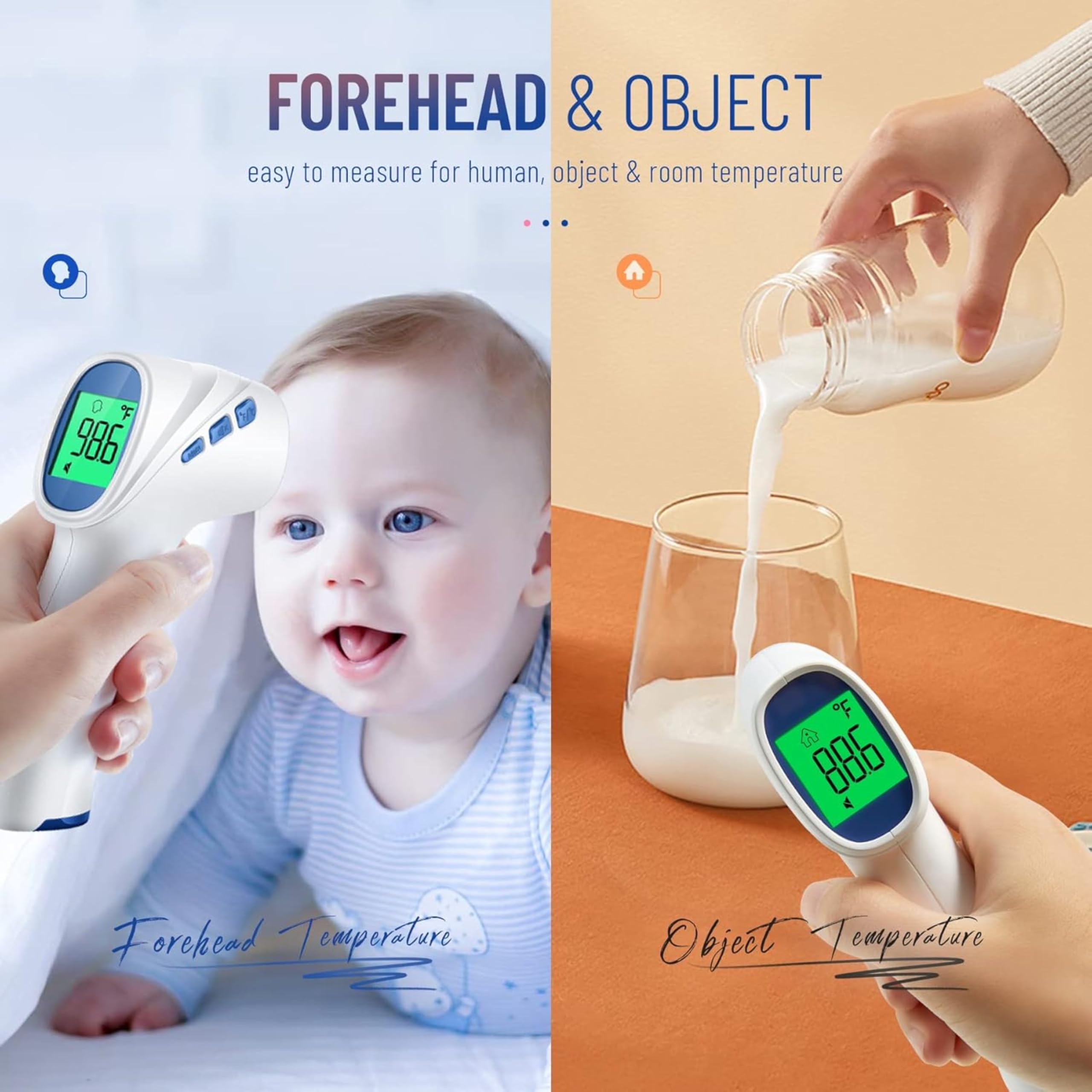Dr Excel - Infrared Digital Thermometer For Fever - Non-Contact, Quick Read Infrared Thermometer Temperature Gun for Adults & Children, Quick Result, High Accuracy, Large Display, (1 Year Warranty) 3