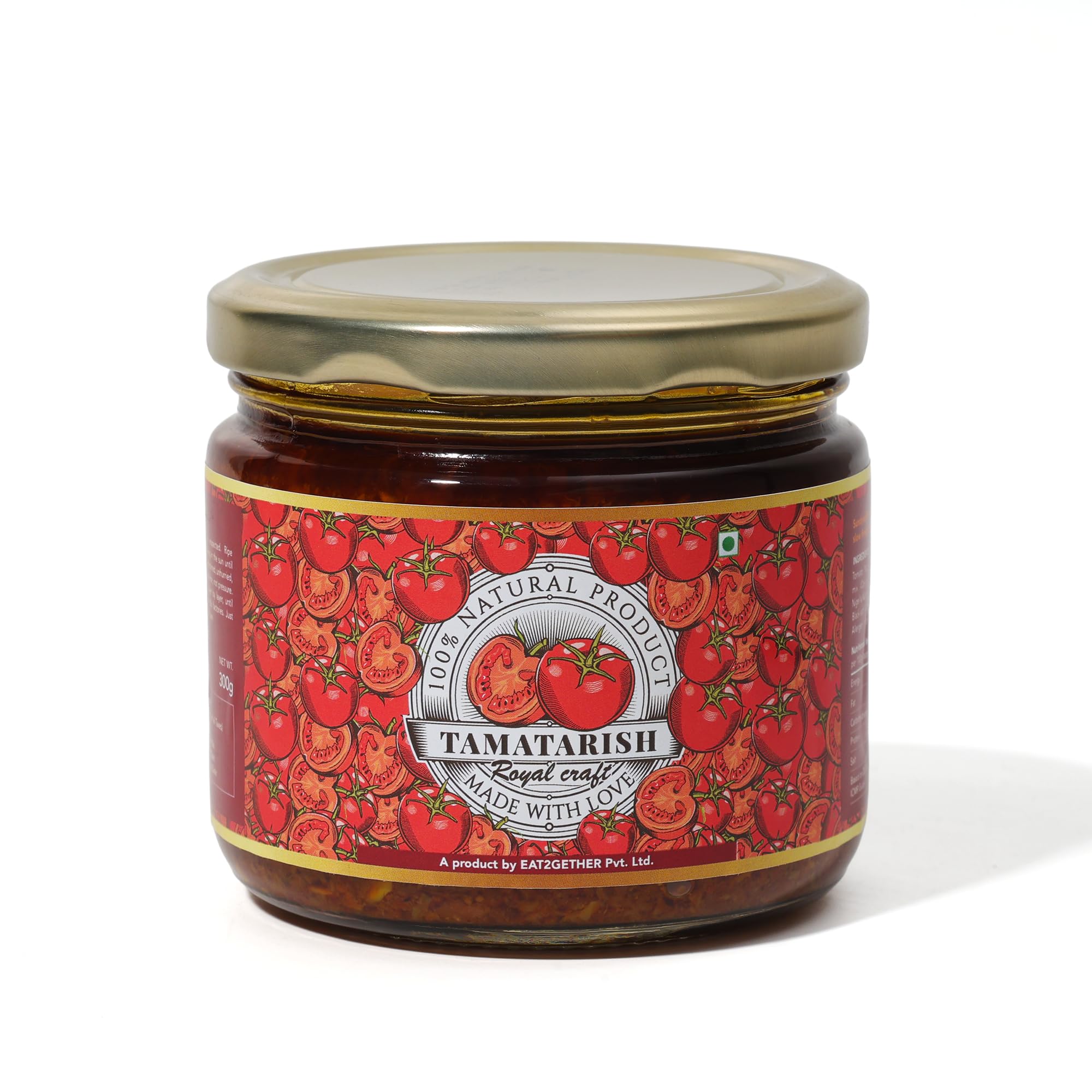 Meet Tamatarish, it's not just a pickle, but a vibrant, small-batch Tomato Condiment crafted for the modern pantry. We slow-cook sun-ripened tomatoes until they reach a jammy, velvety perfection, then slow-dance them with cold-pressed mustard oil and a bespoke blend of heritage spices.-image-47