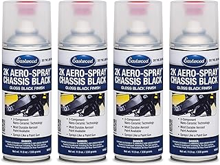 Eastwood 2K AeroSpray Chassis Black Gloss Frame and Suspension Spray Paint | 12 oz Aerosol | 4 Pack