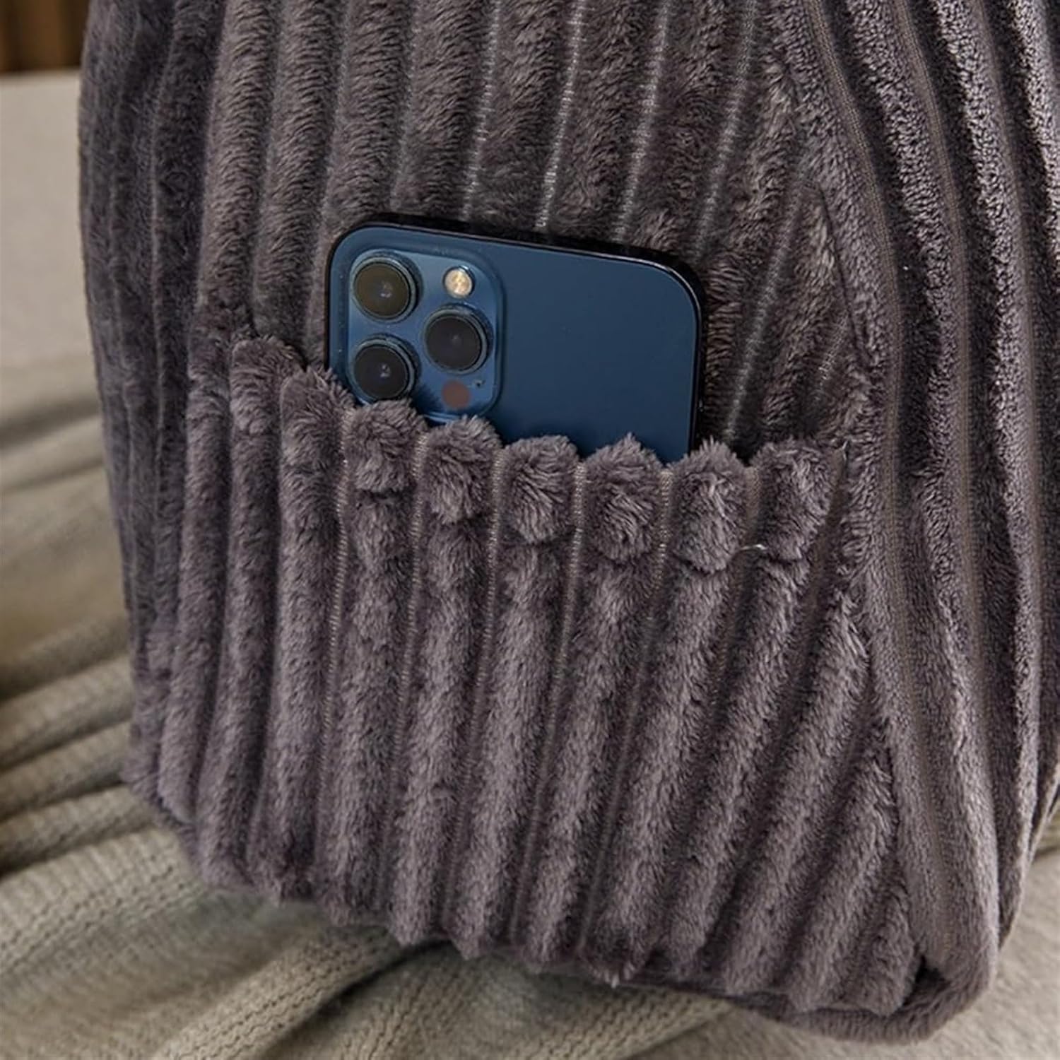 Large BedHead Pillow Wedge-Shaped BedHead Rest Reading Pillow Backrest Positioning Support Cushion Detachable (Green, 100cm)(Gray,100cm)