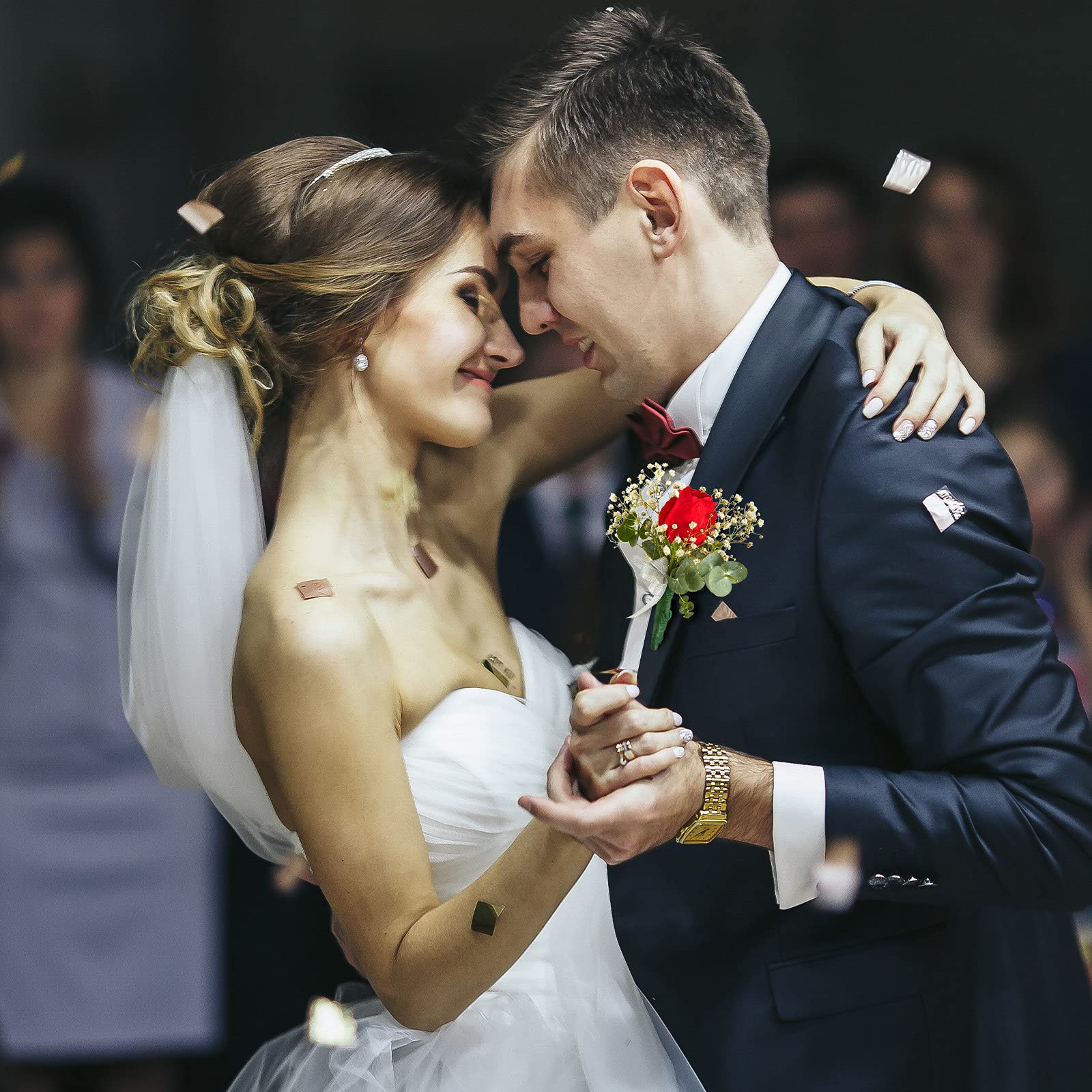Waydress 40 Paar Blumen-Boutonniere-Magnete, kleine Anstecknadeln, Anstecknadeln, Blumen-Magnetstab für handgefertigte Hochzeit, Braut, Bräutigam, Boutonnieres, Blume