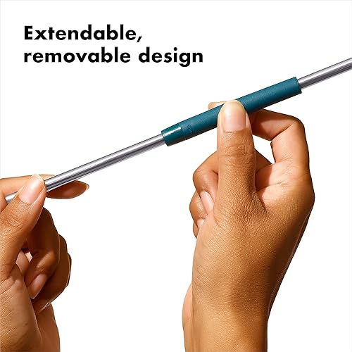Miniatura 4 de OXO Good Grips - Juego de 4 popotes reutilizables de acero inoxidable con funda, color verde