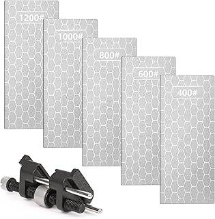 Chisel Sharpening Kit Honing Guide & 5 Diamond Sharpening Stones, Adjustable Chisel Sharpener Jig for Woodworking Tools, Plane Irons, Knives, and Blades, All-Metal Construction