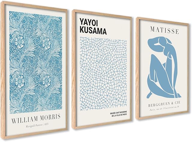 Zestaw plakatów Yayoi Kusama Matisse | 3 sztuki A4 21x30cm | Malarstwo Obraz Kolorowe linie Plakat Surrealizm Sztuka ścienna Ekspresjonizm abstrakcyjny | bez ramki