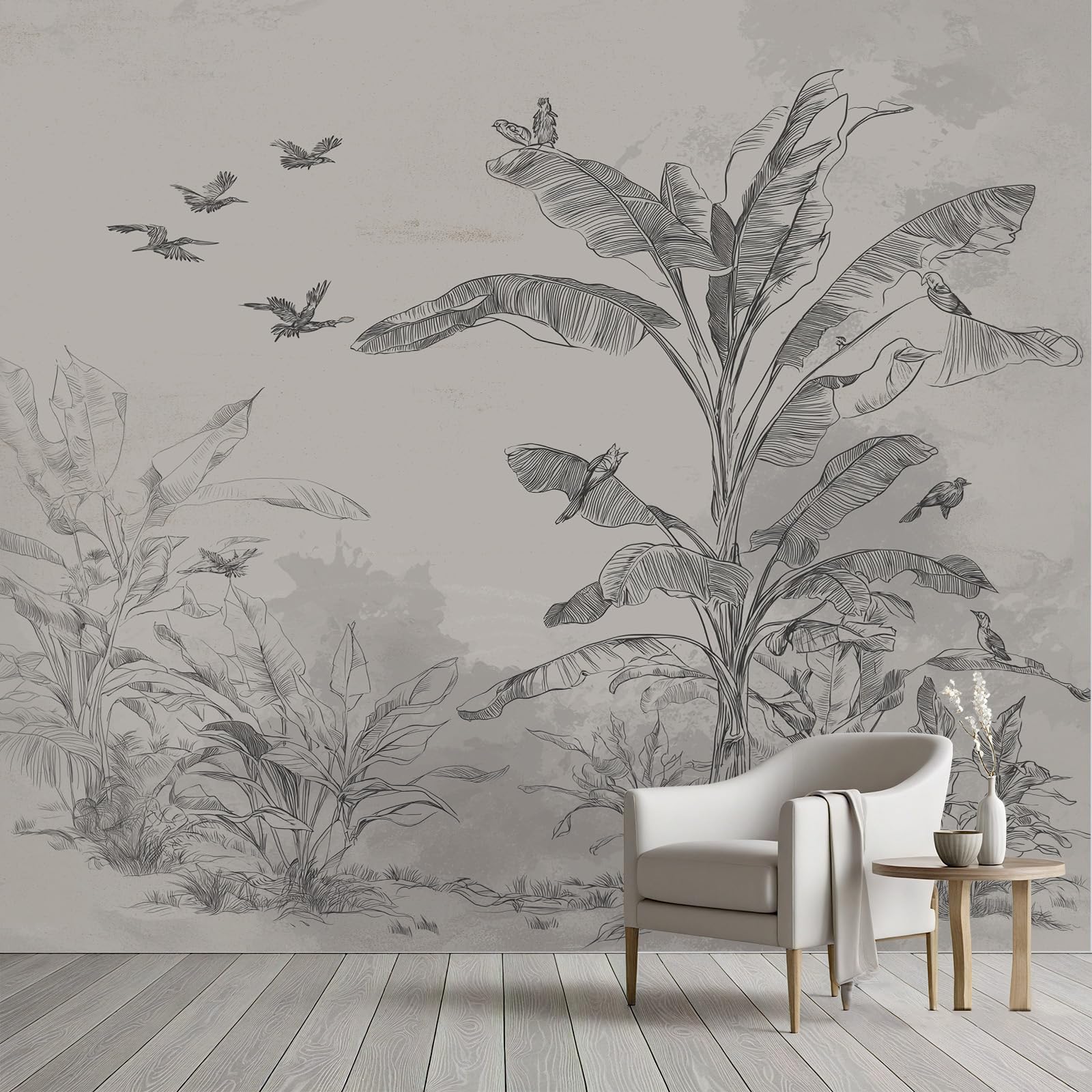 Papier peint plante tropicale design pour créer une chambre cocooning