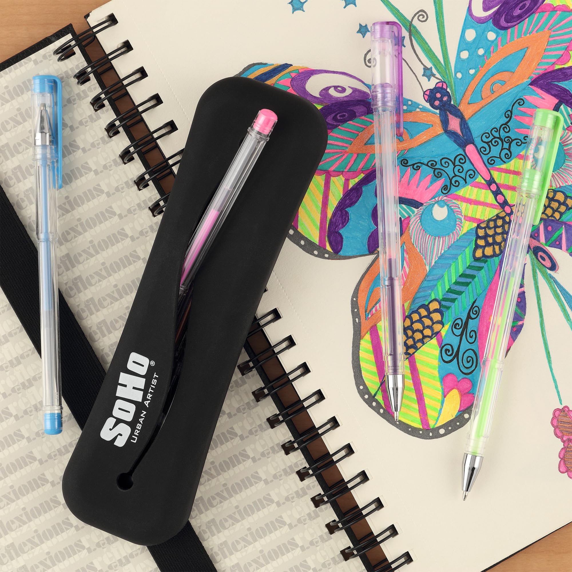 Jerry's Artarama 5x7 Hardbound Sketchbook Bundle - 80 Sheets, 70lb Acid-Free Paper With Silicone Pencil Pouch