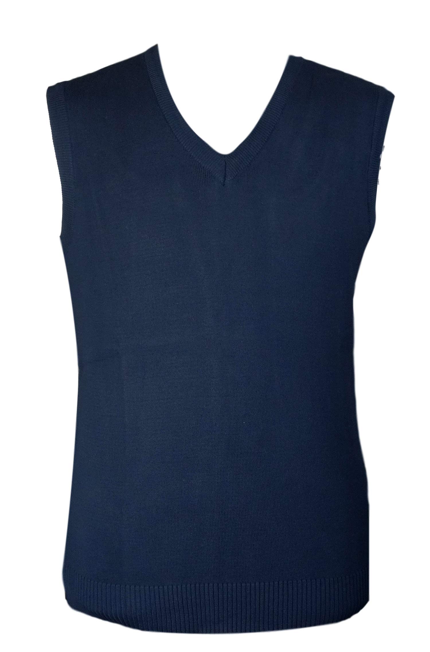 Camiseta sin mangas para uniforme escolar azul marino talla 40W ropa colegial 2