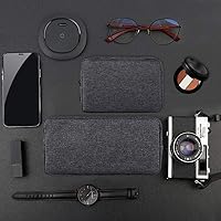 Vista 6 de Universal Electronics Accessories Carrying Case, 2PCS Big + Small Portable Storage Pouch, Cosmetic Bag, Cable Organizer Compatible Hard Drive