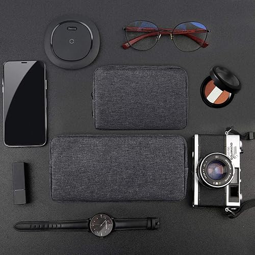 Miniatura 6 de Bolsa de transporte universal para accesorios electrónicos, 2 bolsas de almacenamiento portátiles grandes y pequeñas, bolsa de cosméticos,