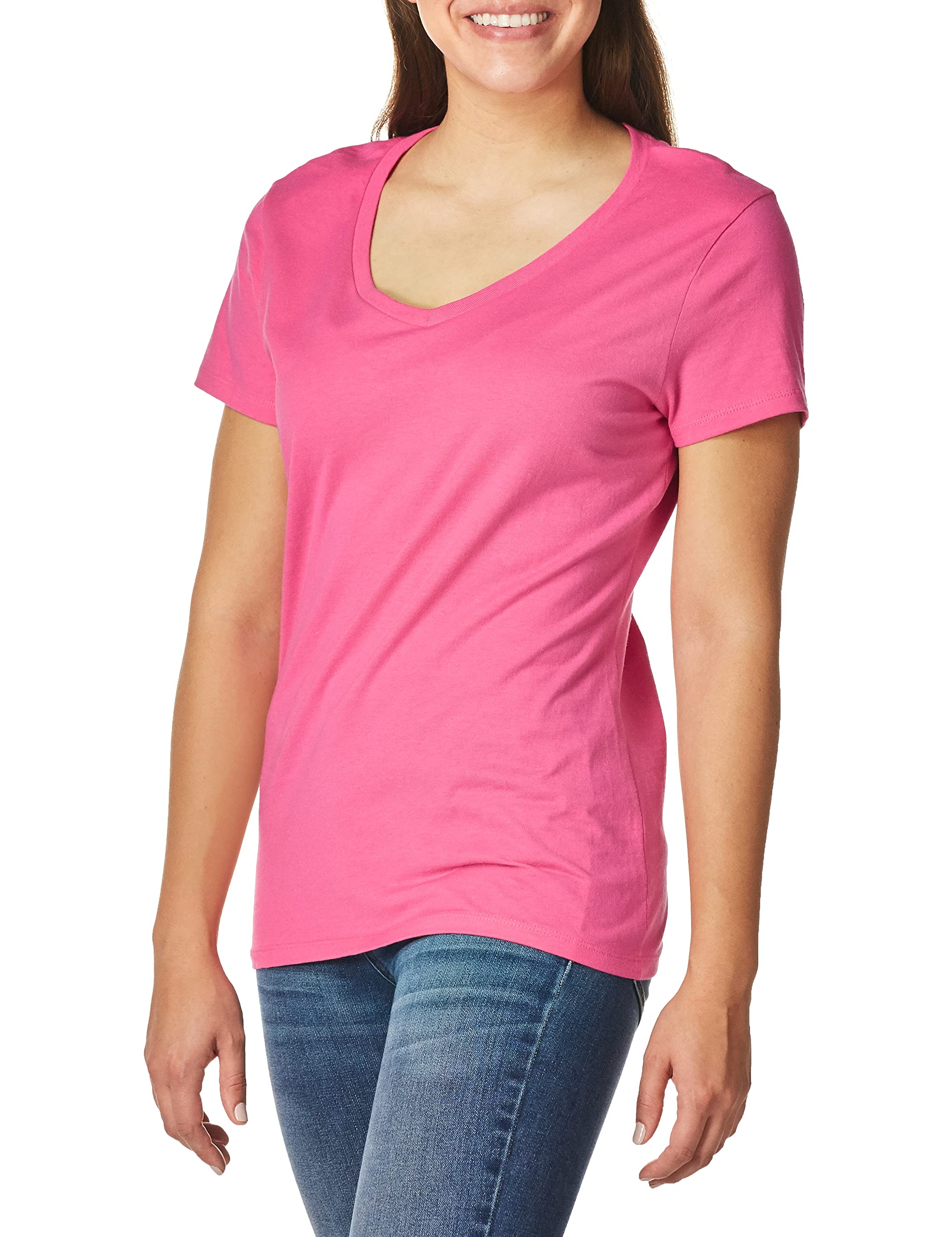 HanesWomen's Nano Premium Cotton V-Neck Tee