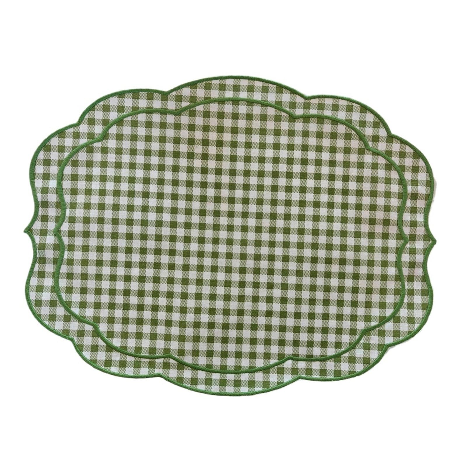 Napperons en coton et lin lavables | Protection de bureau et table de fête