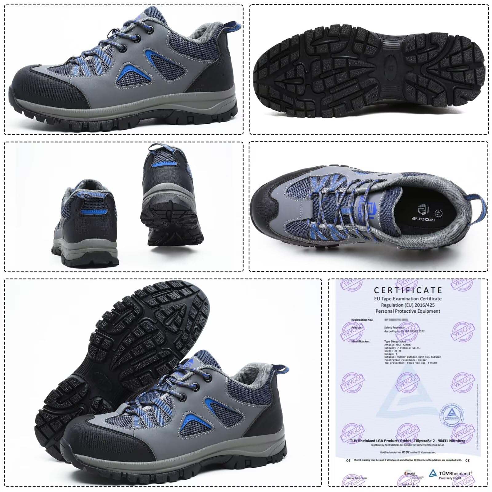 Buty Ochronne Męskie Damskie Obuwie Robocze Ze Stalowymi Noskami Oddychające Lekkie Buty Robocze Uniseks