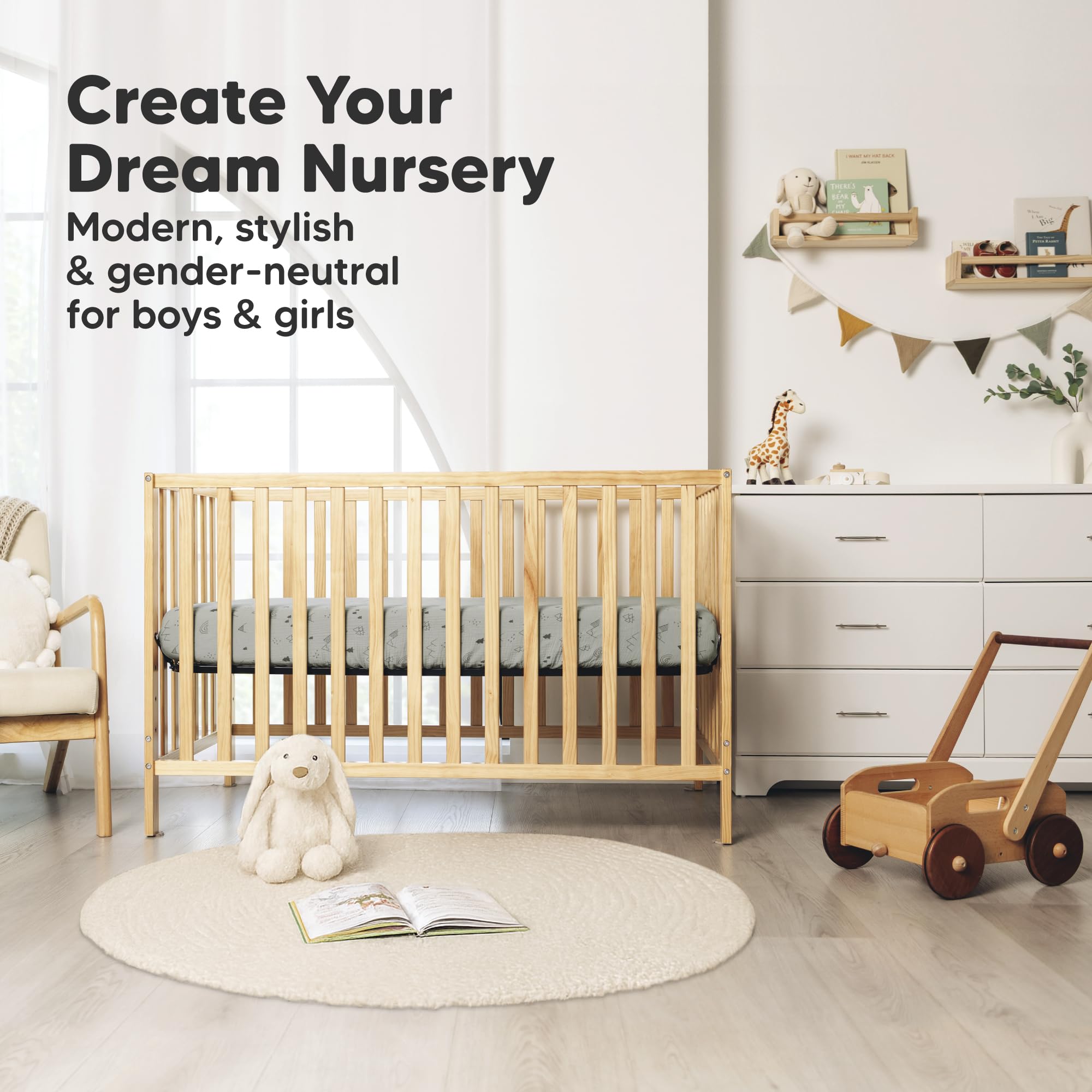 KeaBabies Confezione da 2 lenzuola in mussola per culla per bambini e bambine, in 100% cotone biologico, morbide, traspiranti, standard, neutre, resistenti, 132 x 71 cm (bosco)