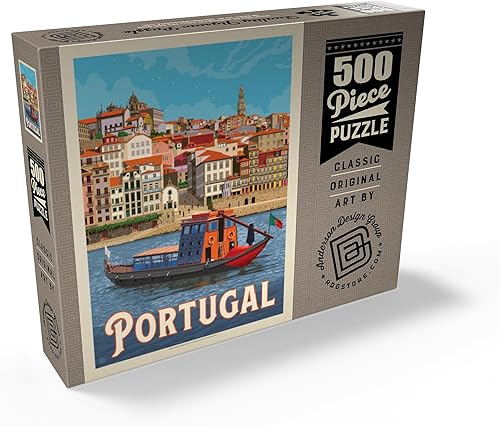 Miniatura 2 de MyPuzzle Portugal Oporto District, Póster Vintage - Rompecabezas premium de 500 piezas para adultos