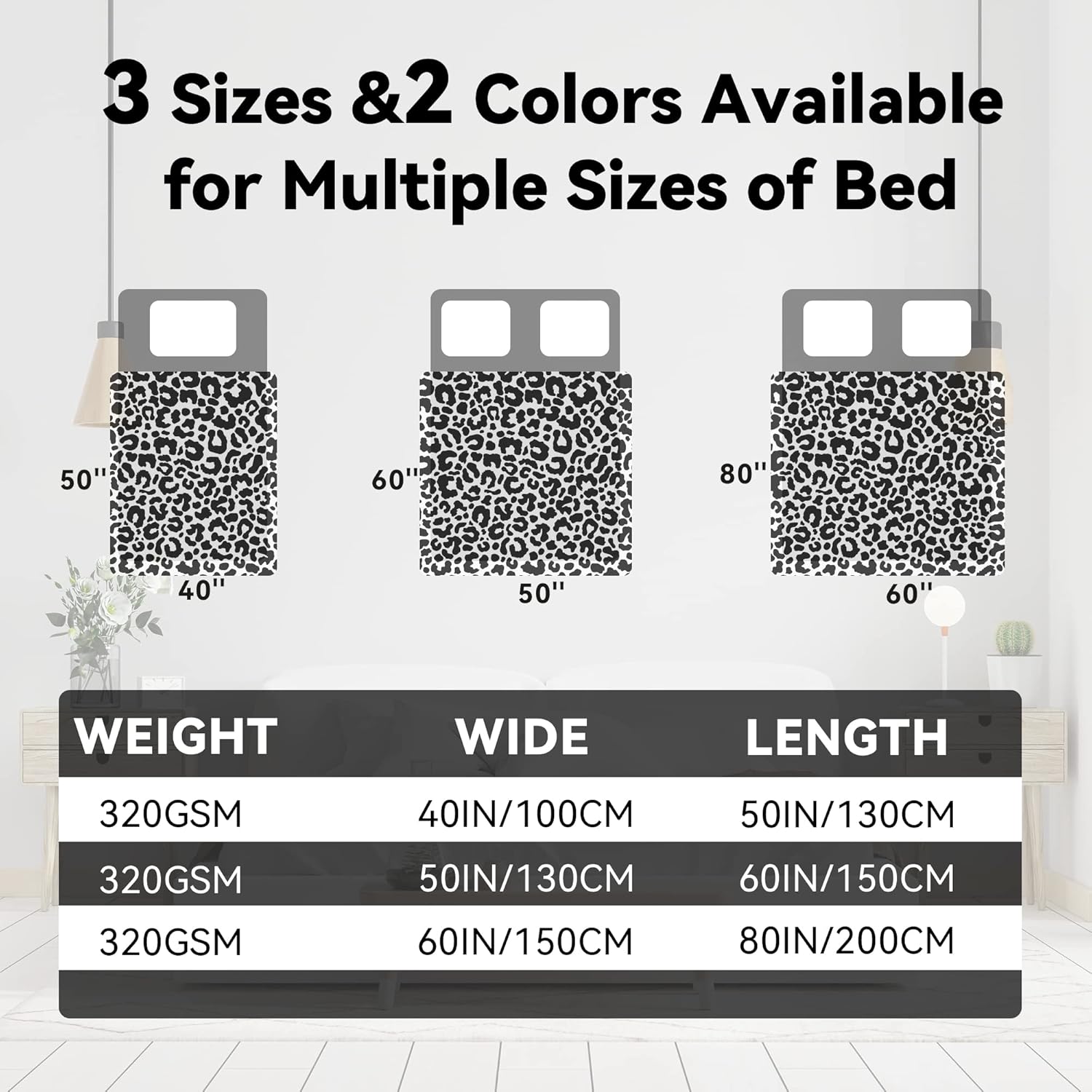 Black Leopard Print Throw Blanket for Women, Soft Cozy Cheetah Blanket, Fleece Throw for Bed Sofa Couch, Mothers Day Birthday Gifts for Women Mom Daughter, 40"x50" - Image 9