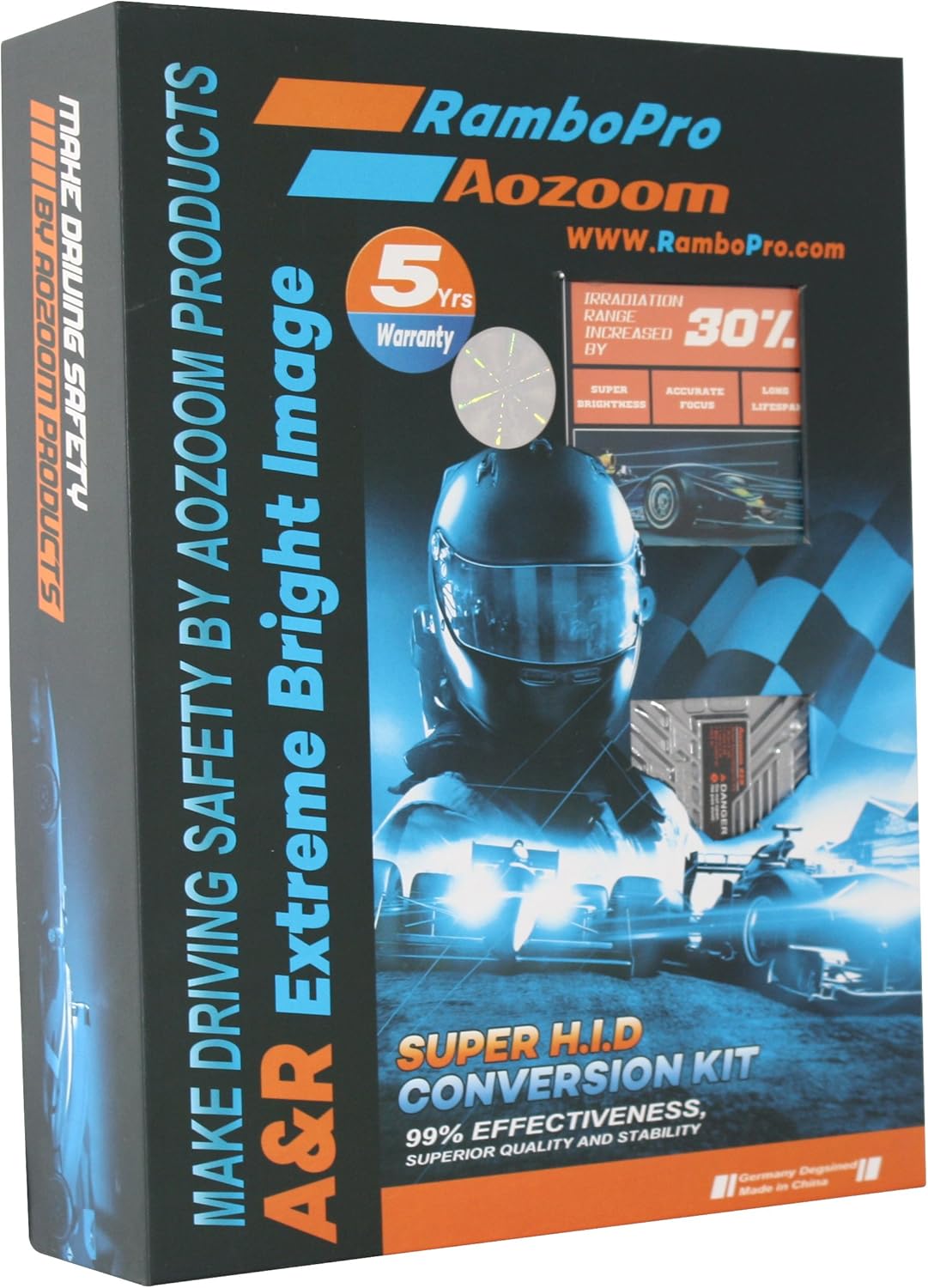 Rambopro Aozoom Fast Bright 35W HID kit hid Headlight Car KIT H1 H3 H7