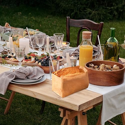 Miniatura 6 de Yardwe 50 piezas de papel para pan, moldes para hornear pan, antiadherentes, a prueba de grasa, moldes para pan de plátano, pan casero, pastel de